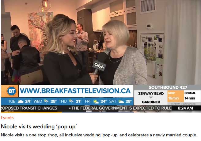 breakfast television pop up wedding